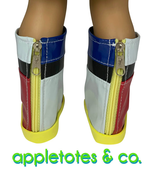 Mondrian Boots Sewing Pattern for 18 Inch Dolls