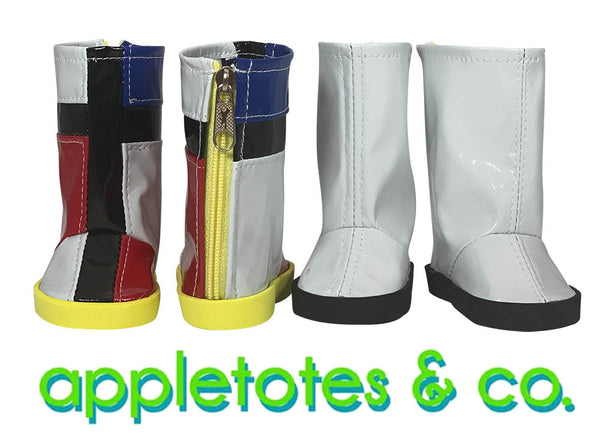 Mondrian Boots Sewing Pattern for 18 Inch Dolls