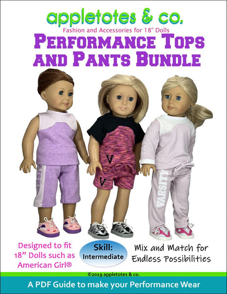 Performance Wear Bundle Sewing Pattern for 18 Inch Dolls