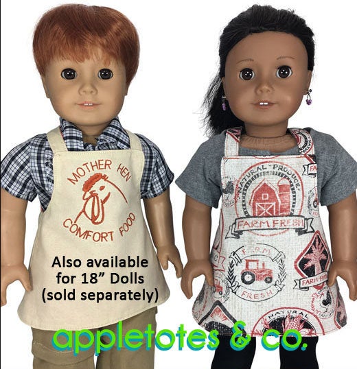 Reversible Apron Sewing Pattern for 14" Dolls