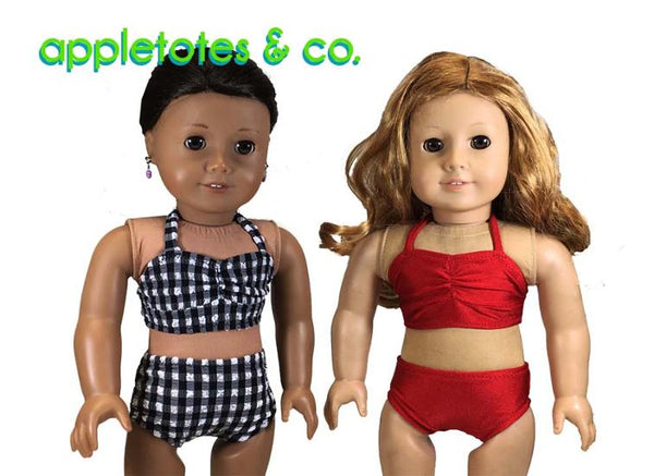 Sanibel Vintage Swimsuit Sewing Pattern for 18 Inch Dolls
