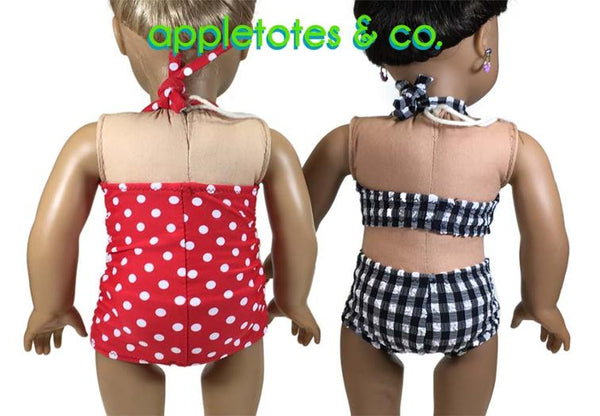 Sanibel Vintage Swimsuit Sewing Pattern for 18 Inch Dolls
