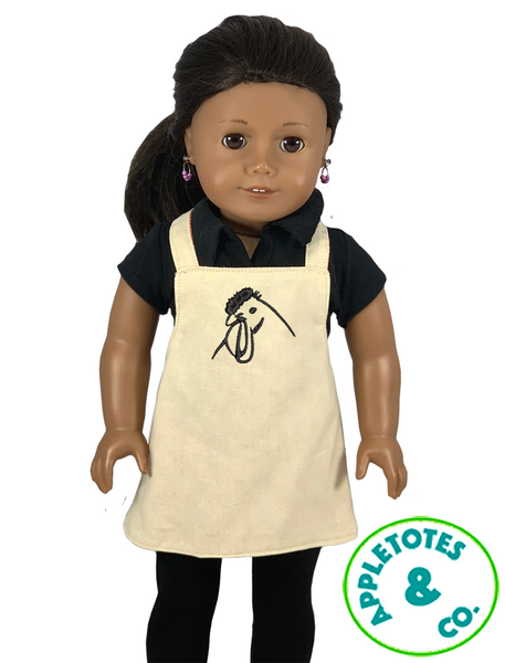 Sleek Hen Head Machine Embroidery File for 18 Inch Dolls