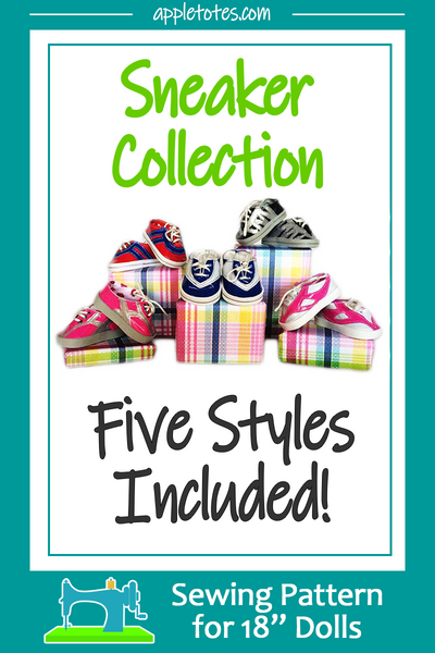 Sneaker Collection Sewing Patterns for 18 Inch Dolls