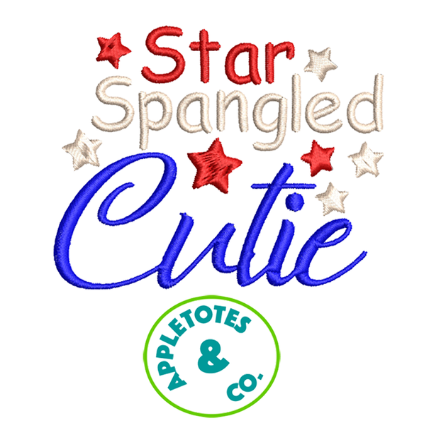 Star Spangled Cutie Machine Embroidery File for 18" Dolls