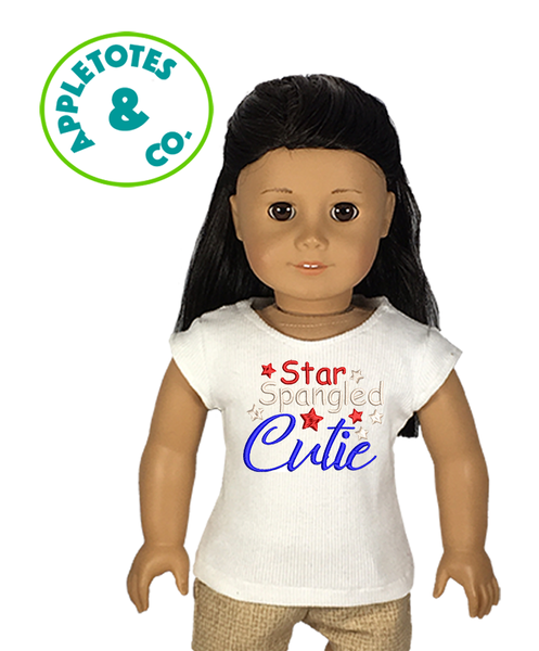 Star Spangled Cutie Machine Embroidery File for 18" Dolls