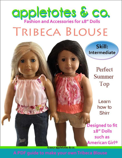 Tribeca Blouse Sewing Pattern for 18 Inch Dolls
