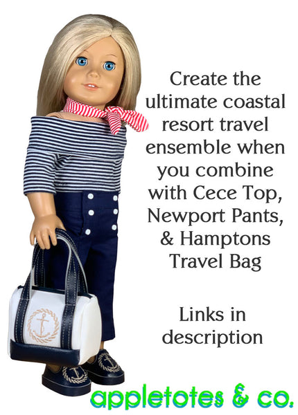Admiral Shoes ITH Embroidery Patterns for 18 Inch Dolls