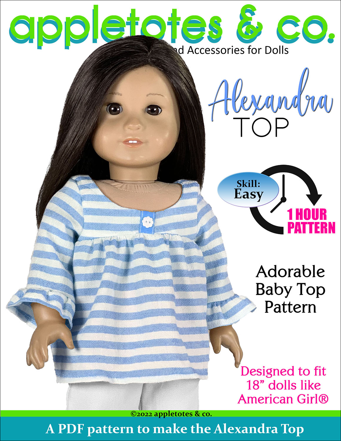 Alexandra Top 18 Inch Doll Sewing Pattern