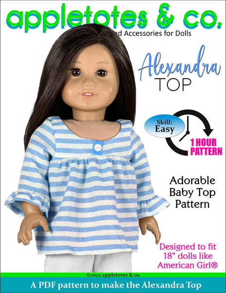 Alexandra Top 18 Inch Doll Sewing Pattern