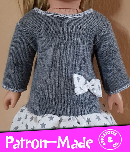 Alyssa Top Sewing Pattern for 18 Inch Dolls