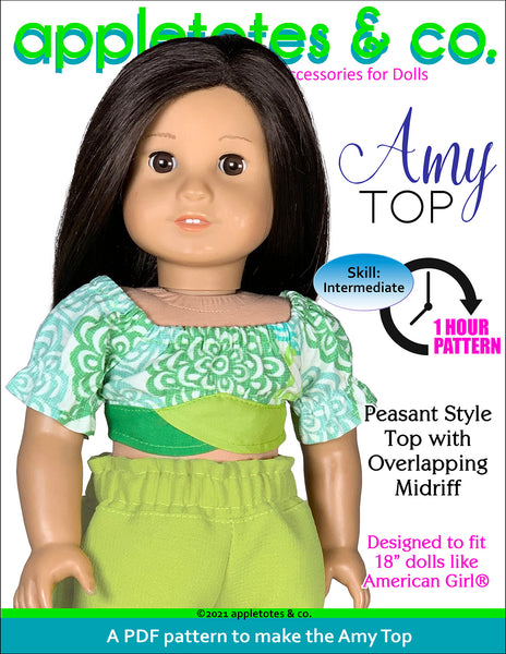 Amy Top 18 Inch Doll Sewing Pattern