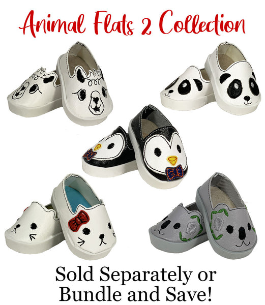 Cat Flats ITH Embroidery Pattern for 14 Inch Dolls