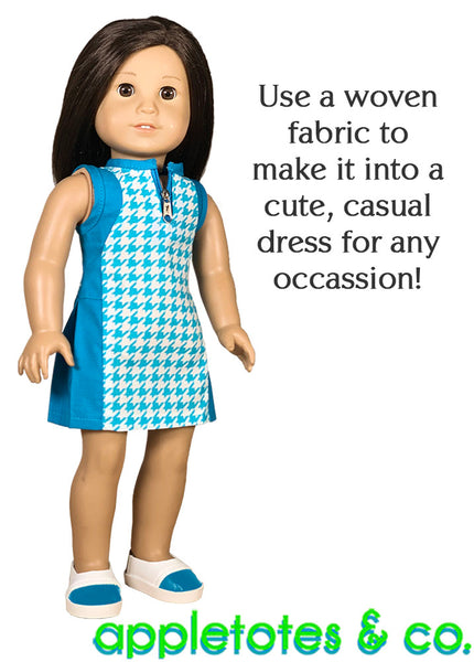 Annika Sports Dress Sewing Pattern for 18 Inch Dolls