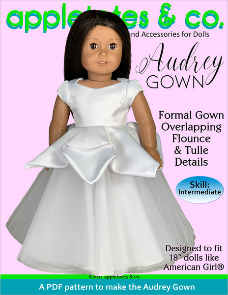 Audrey Gown 18 Inch Doll Sewing Pattern