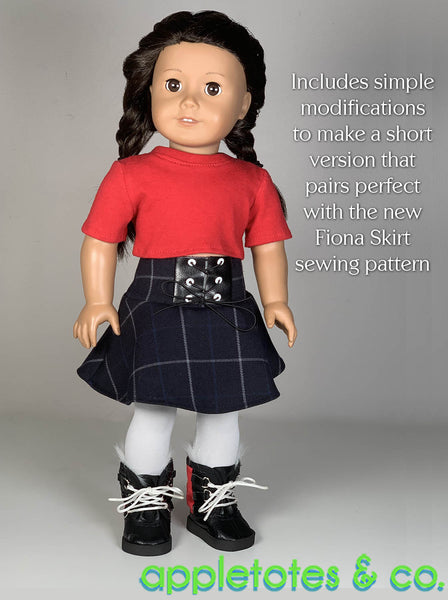 Basic Tee 18 Inch Doll Sewing Pattern