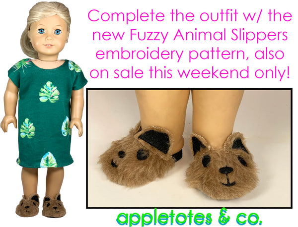 Bedtime Nightie Sewing Pattern for 18 Inch Dolls