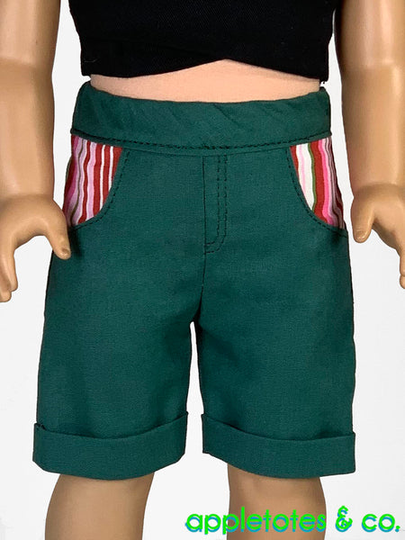 Bermuda Shorts 18 Inch Doll Sewing Pattern