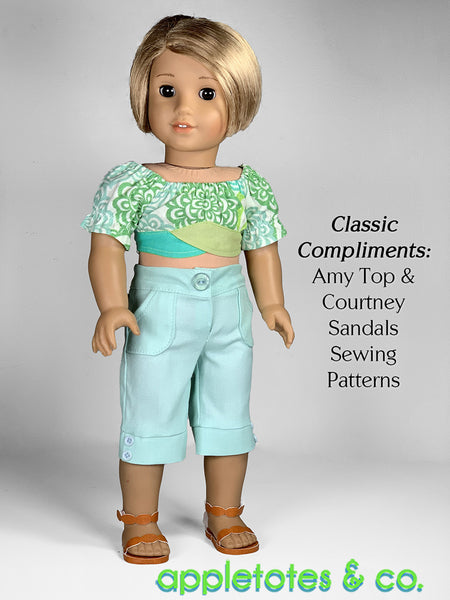 Bria Capri Pants 18 Inch Doll Sewing Pattern
