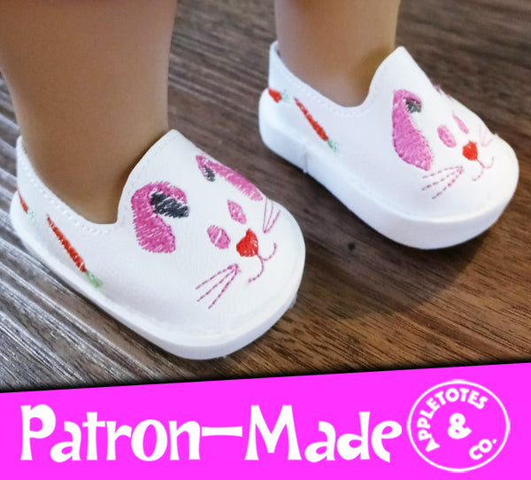 Bunny Shoes ITH 18 Inch Doll Embroidery Pattern