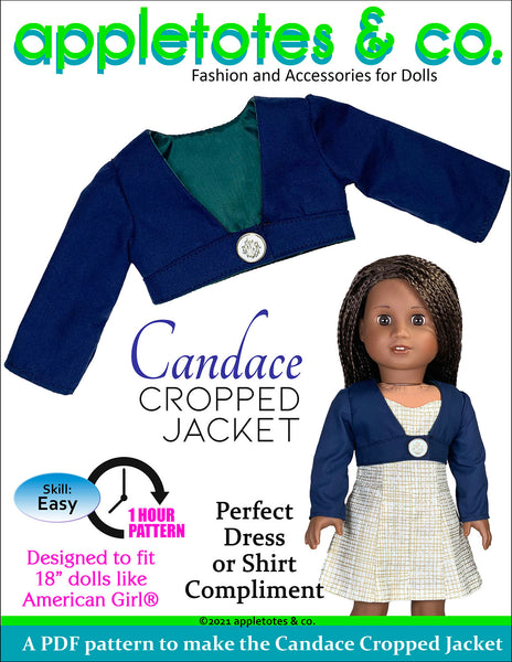 Candace Cropped Jacket 18 Inch Doll Sewing Pattern
