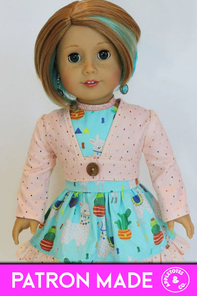 Candace Cropped Jacket 18 Inch Doll Sewing Pattern