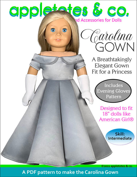 Carolina Gown 18 Inch Doll Sewing Pattern