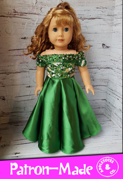 Carolina Gown 18 Inch Doll Sewing Pattern