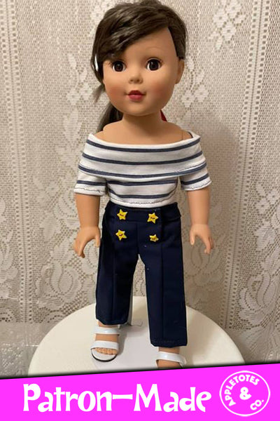 Newport Pants Sewing Pattern for 18 Inch Dolls