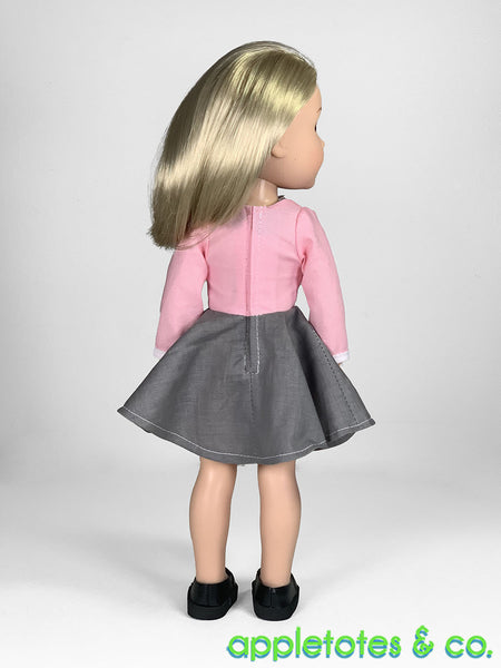 Charlene Dress Sewing Pattern for 14 Inch and 15 Inch Dolls
