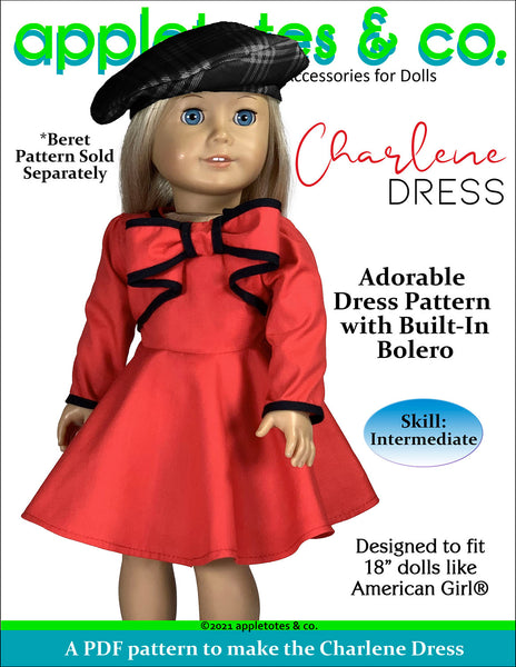 Charlene Dress 18 Inch Doll Sewing Pattern