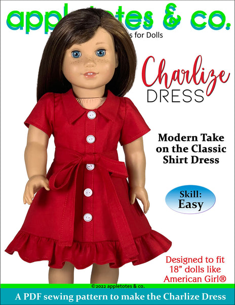 Charlize Dress 18 Inch Doll Sewing Pattern