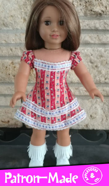 Cheyenne Dress Sewing Pattern for 18 Inch Dolls