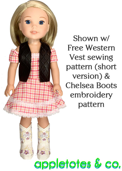 Cheyenne Dress Sewing Pattern for 14 Inch Dolls