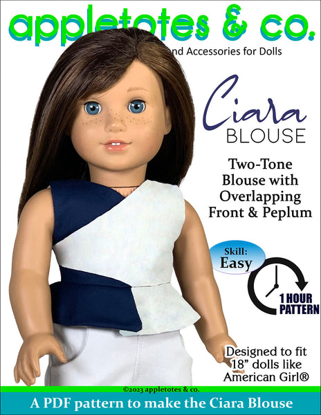 Ciara Blouse 18 Inch Doll Sewing Pattern