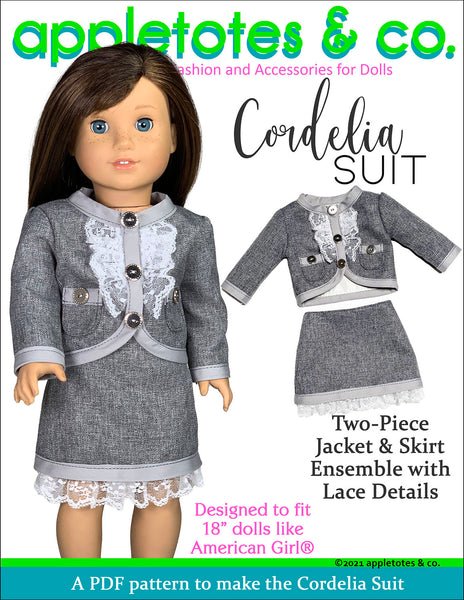 Cordelia Suit 18 Inch Doll Sewing Pattern