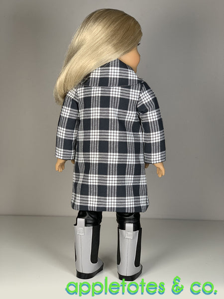 Darla Coat 18 Inch Doll Sewing Pattern - SVG Files Included