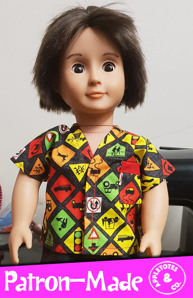 Devon Button-Down Shirt Sewing Pattern for 18 Inch Dolls