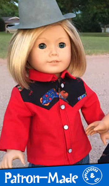 Devon Button-Down Shirt Sewing Pattern for 18 Inch Dolls