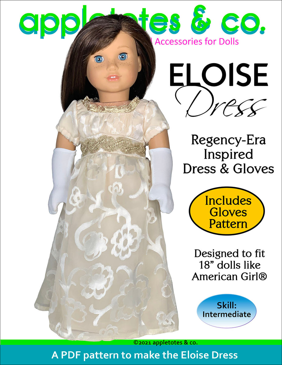 Eloise Dress 18 Inch Doll Sewing Pattern Appletotes And Co