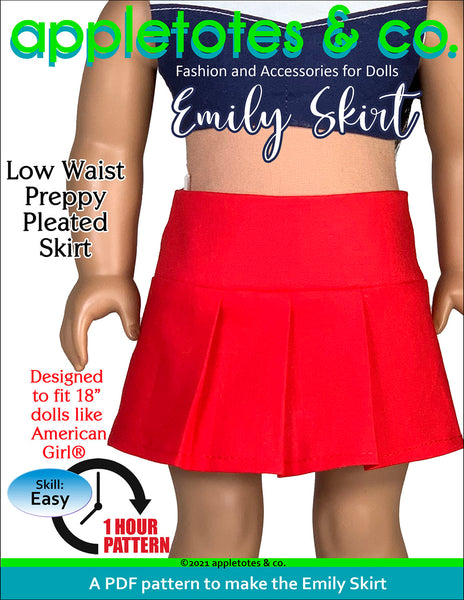 Emily Skirt 18 Inch Doll Sewing Pattern