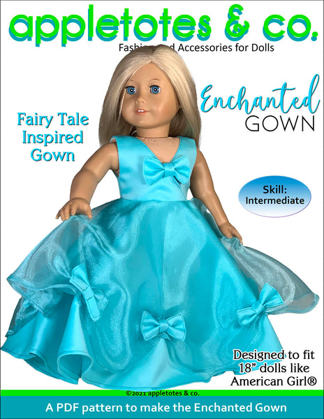 Free Enchanted Gown Sewing Pattern for 18 Inch Dolls