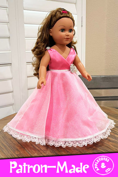 Free Enchanted Gown Sewing Pattern for 18 Inch Dolls