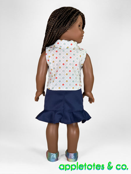 Evelyn Top + Dress 18 Inch Doll Sewing Pattern