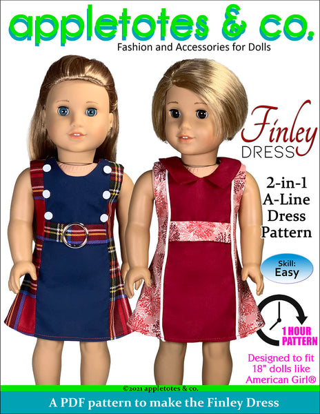 Finley Dress 18 Inch Doll Sewing Pattern