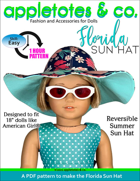 Florida Sun Hat 18 Inch Doll Pattern