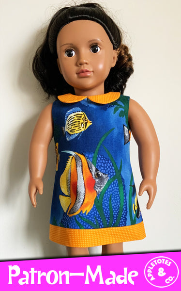 Free Mod Dress Sewing Pattern for 18 Inch Dolls
