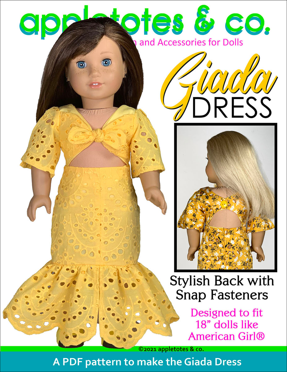 Giada Dress 18 Inch Doll Sewing Pattern – Appletotes & Co
