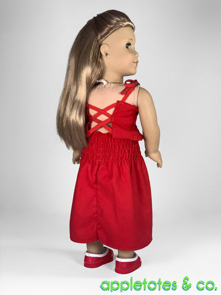Hannah Shirred Ensemble 18 Inch Doll Sewing Pattern