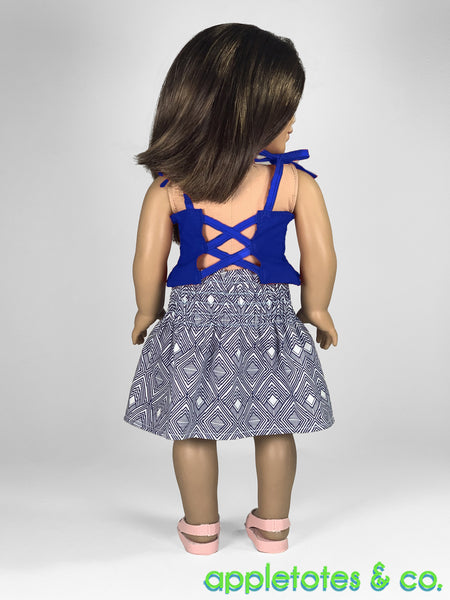 Hannah Shirred Ensemble 18 Inch Doll Sewing Pattern